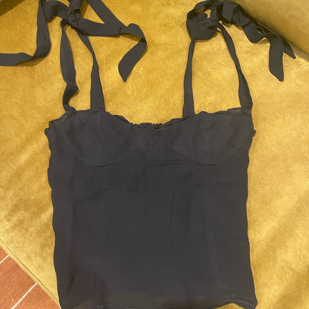 Reformation *current style* sexy bustier top with ties! Size 0